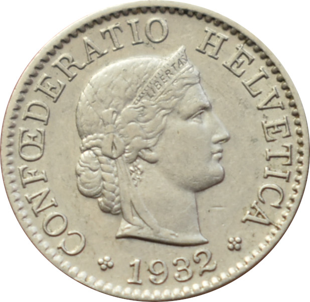Švajčiarsko 5 Rappen 1932