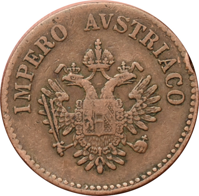 F.J. 10 Centesimi 1852 V