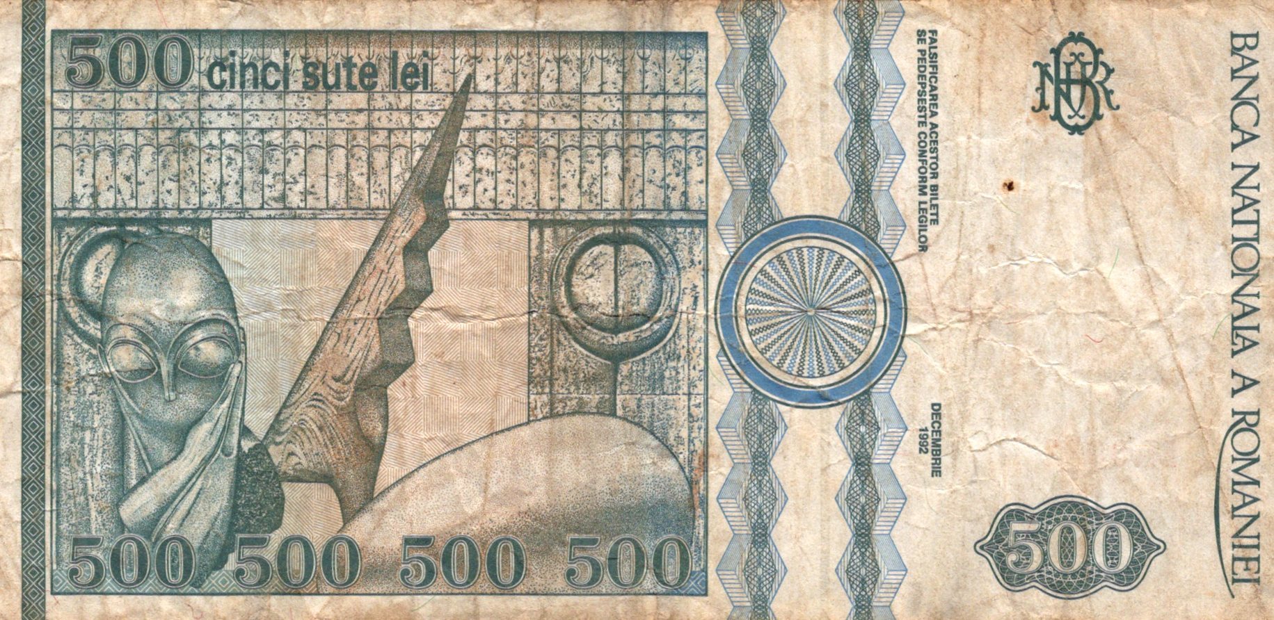 Rumunsko 500 Lei 1992