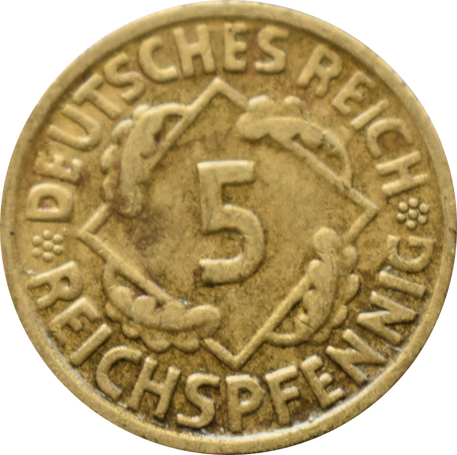 Nemecko - Weimarská republika 5 Reichspfennig 1935 G