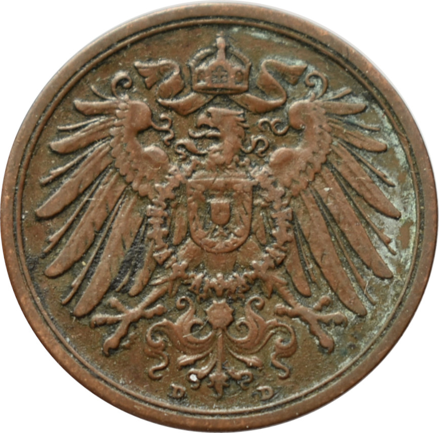 Nemecko - Nemecká ríša 2 Pfennig 1906 D