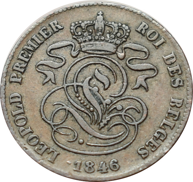 Belgicko 2 Centimes 1846