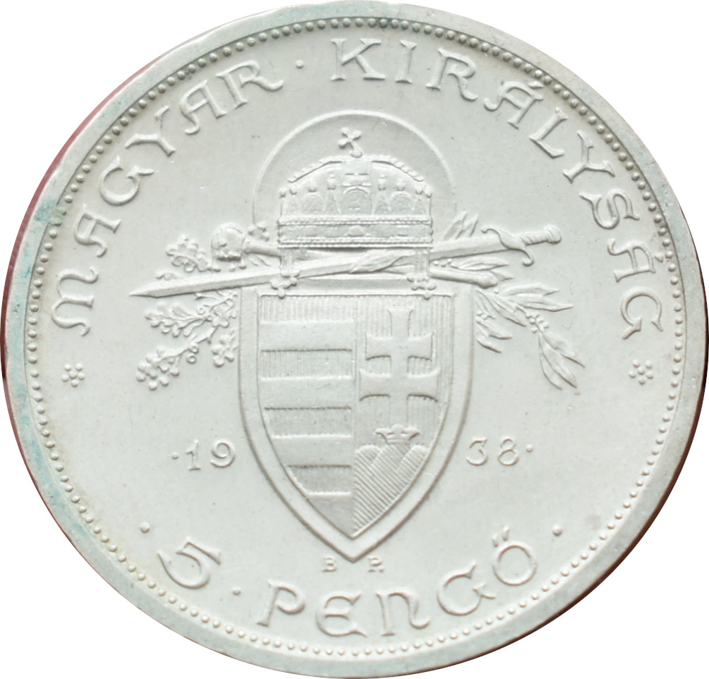 Maďarsko 5 Pengő 1938 B.P.