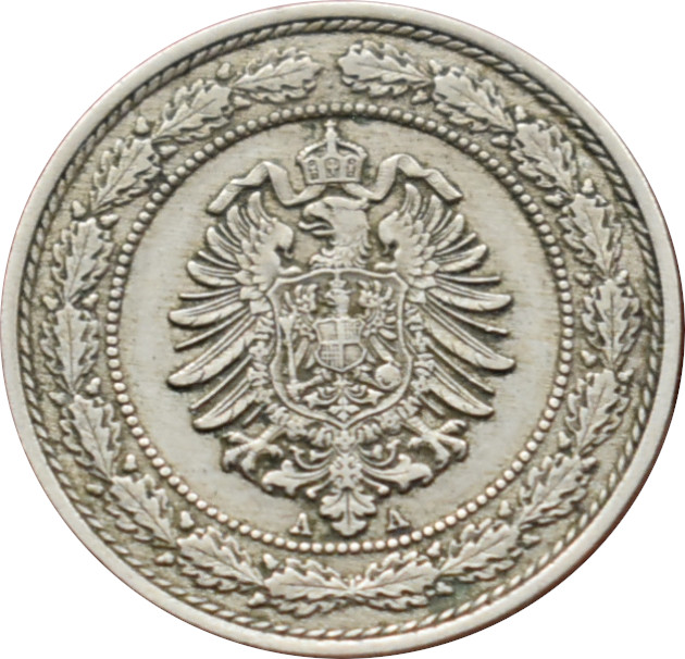 Nemecko - Nemecká ríša 20 Pfennig 1888 A
