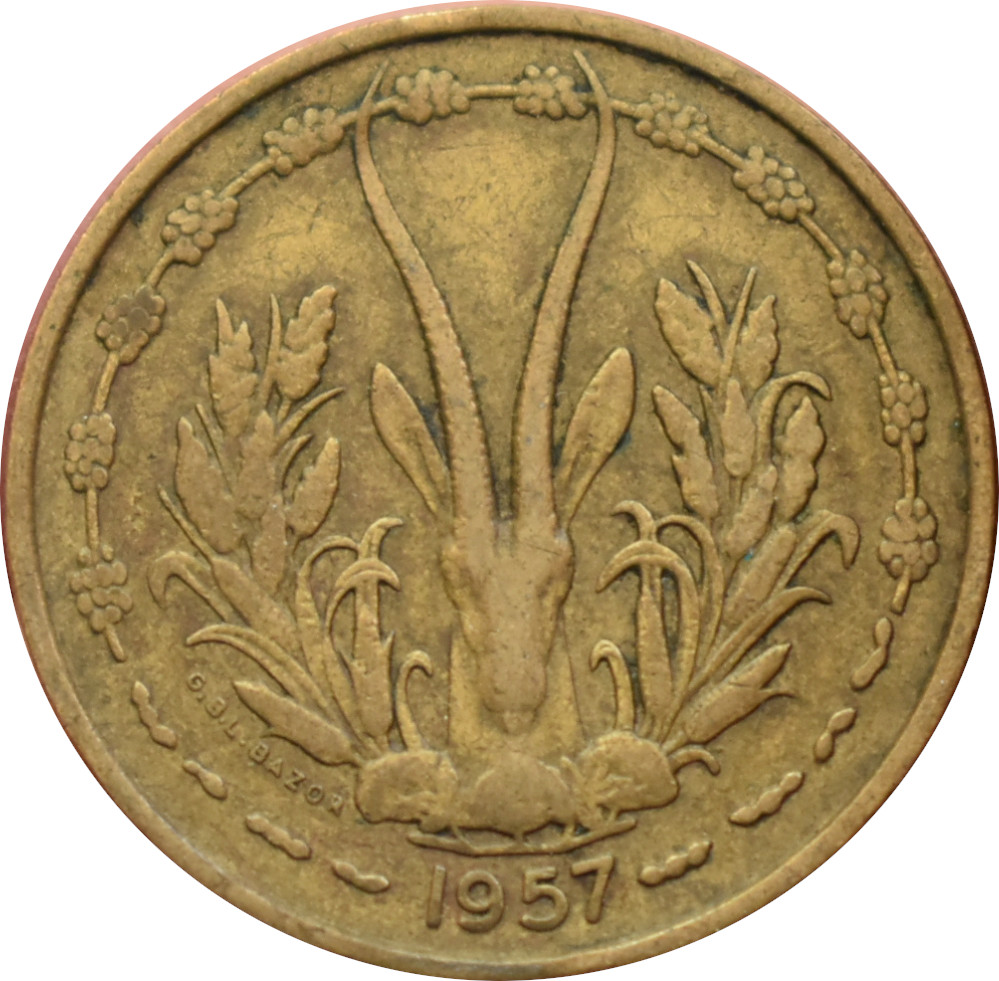 Francúzska západná Afrika Togo 25 Francs 1957