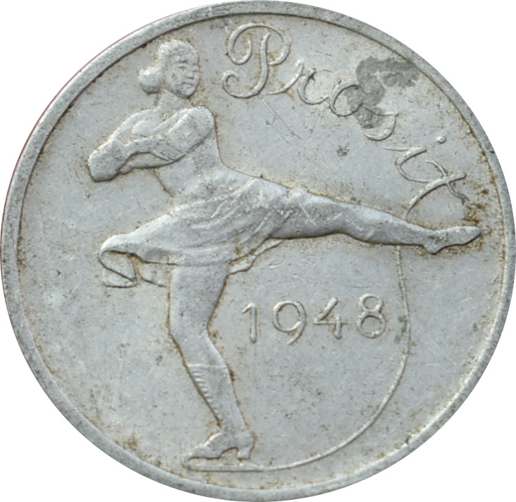 Rakúsko novoročný žeton 1948