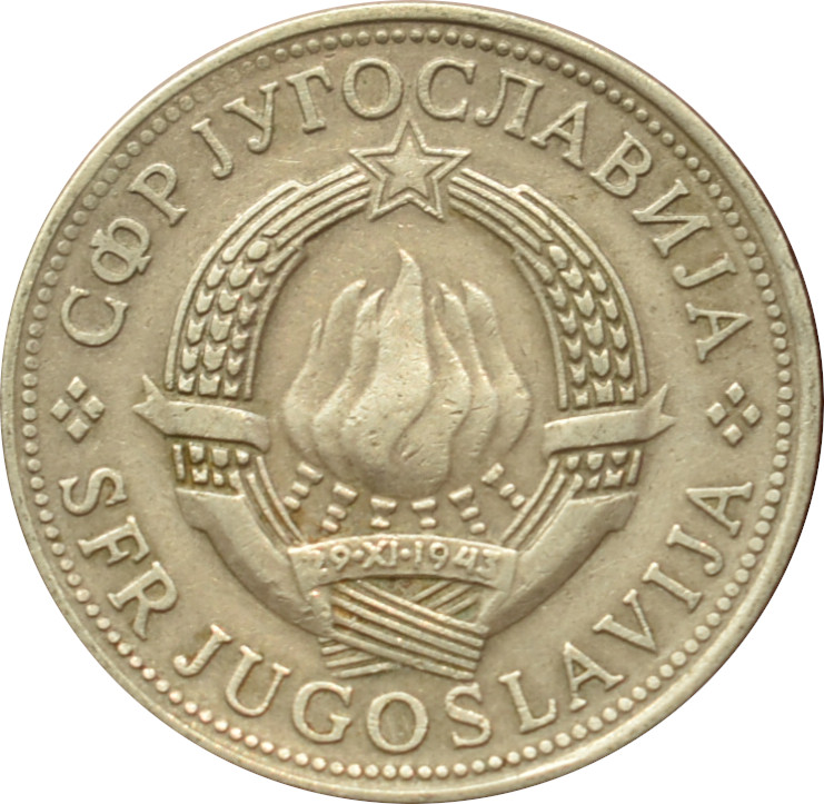 Juhoslávia 5 Dinara 1974