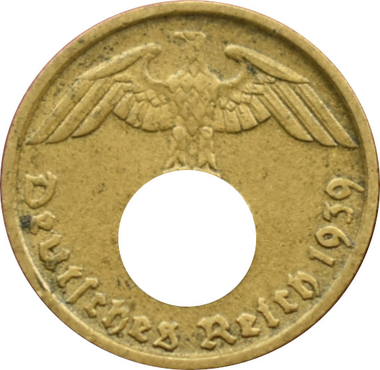 Nemecko - Tretia ríša 5Reichspfennig  1939 D