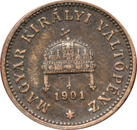 F.J. 1 Fillér 1901 K.B