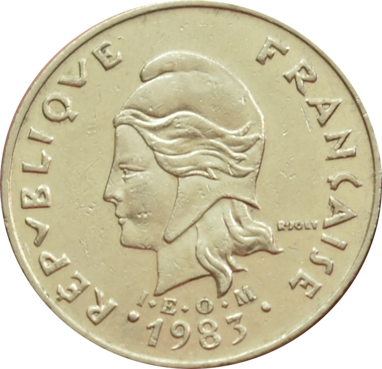 Francúzska Polynézia 20 Francs 1983