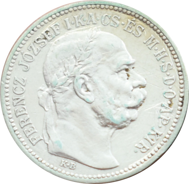 F.J. 1 korona 1915 K.B