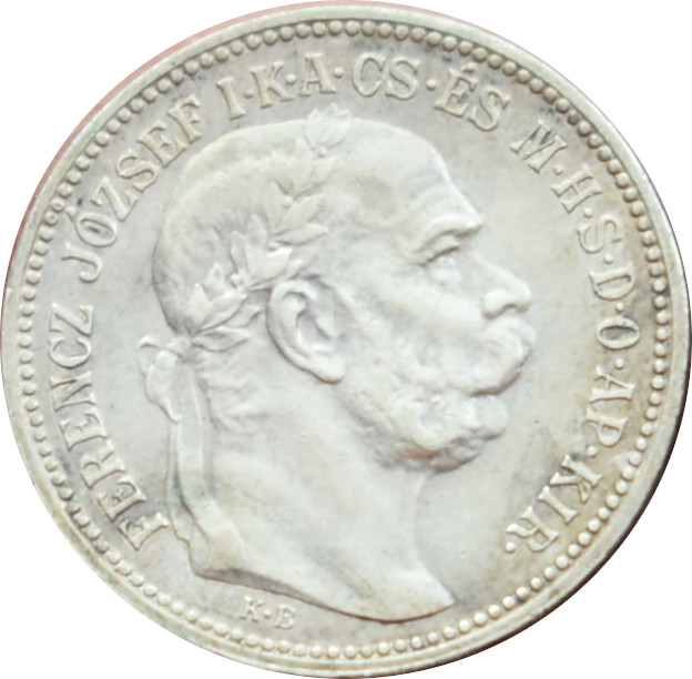 F.J. 1 korona 1915 K.B.