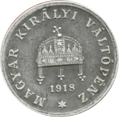 F.J. 2 Fillér 1918 K.B nový typ