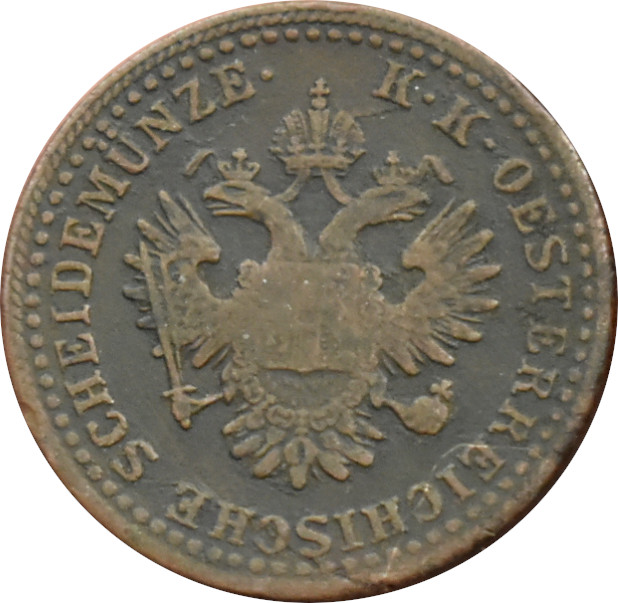 F.J. 2 Kreuzer 1851 G