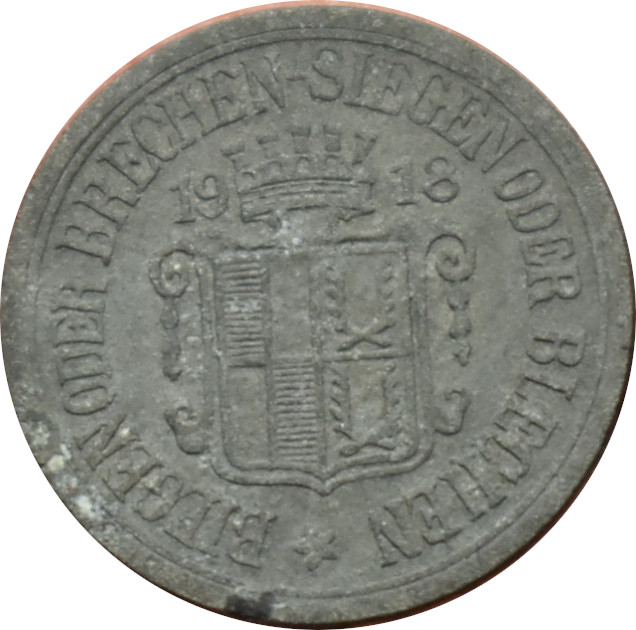 Nemecko 10 Pfennig 1918 Mesto Selb