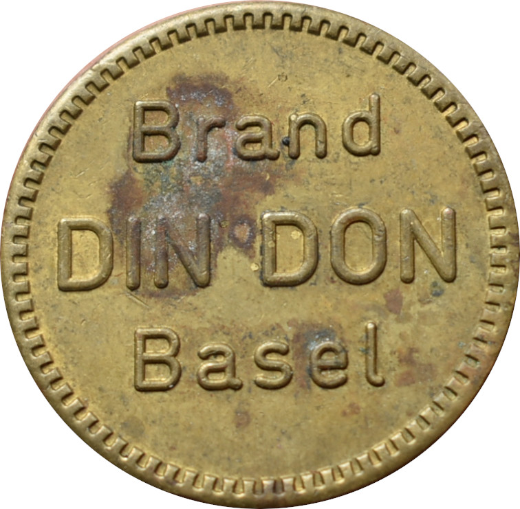 Švajčiarsko žetón do kávového automatu Brand DIN DON Basel 