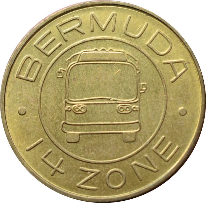 Bermuda žetón na autobus 14 Zone