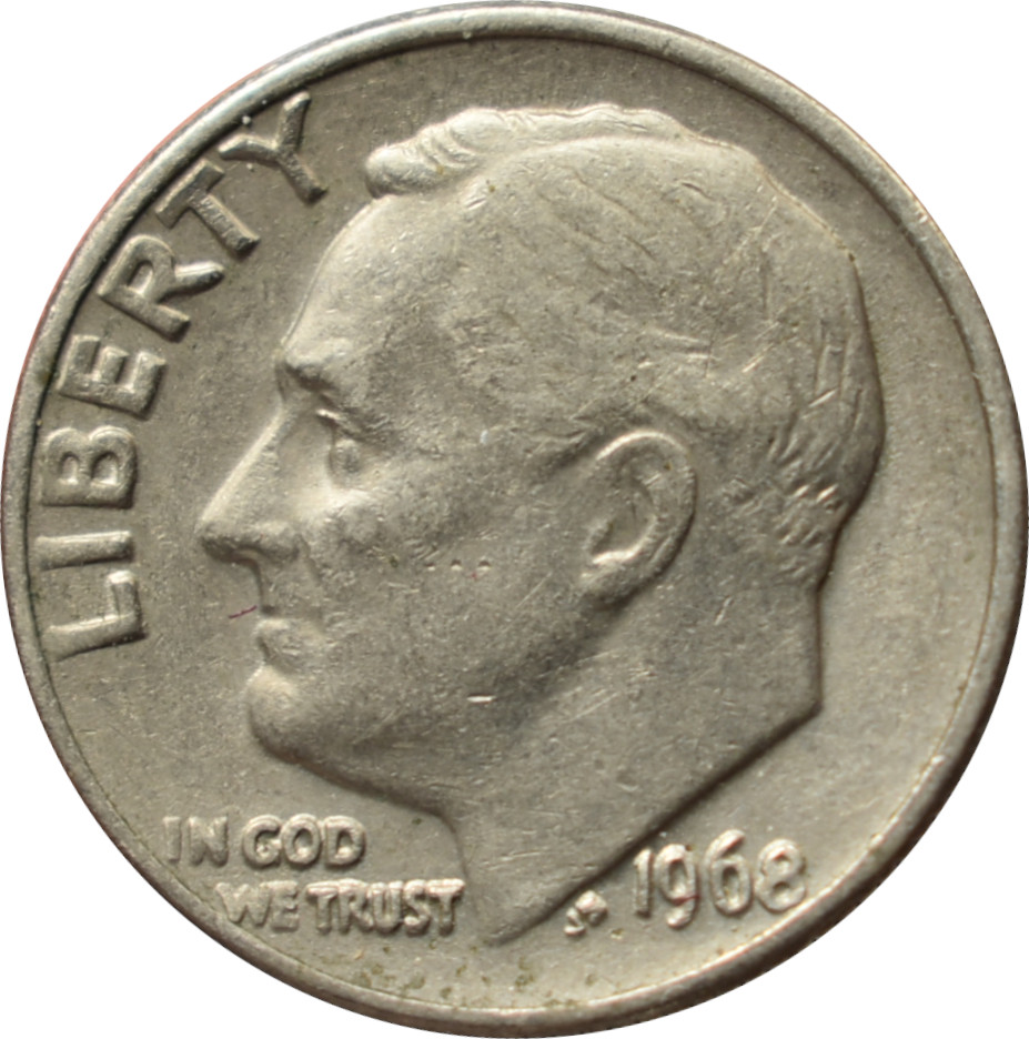 Spojené štáty 1 Dime 1968