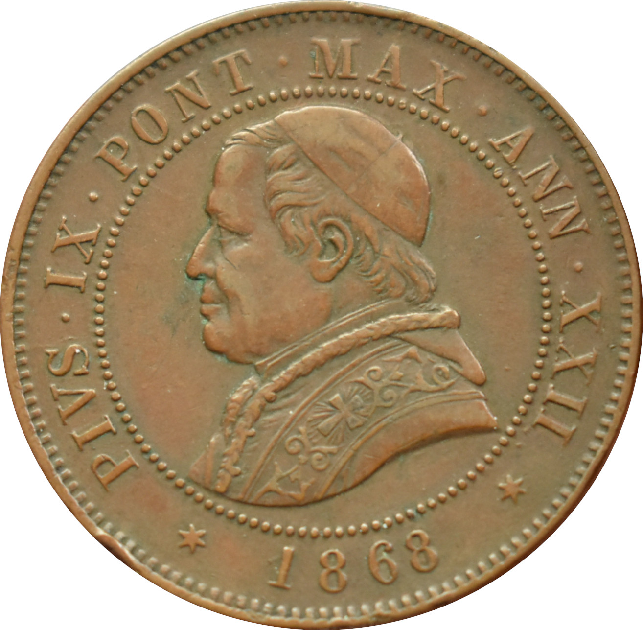 Vatikán 4 Soldi 1868 R