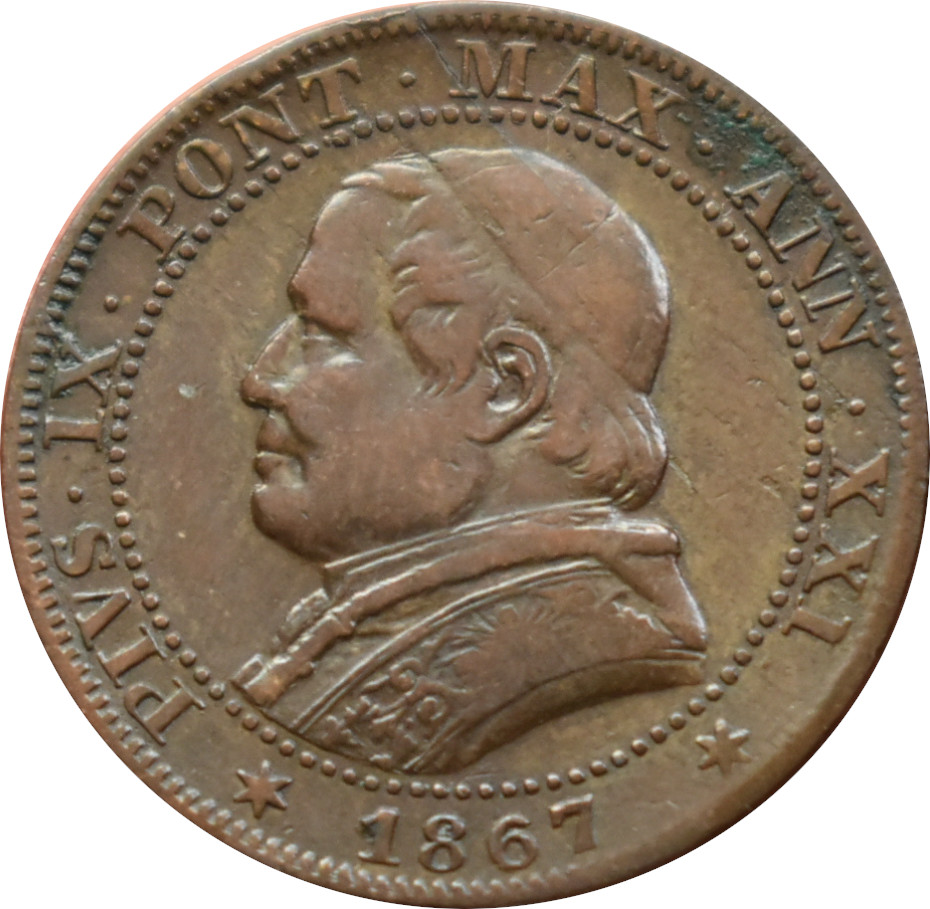 Pápežské štáty 1 Soldo 1867  R