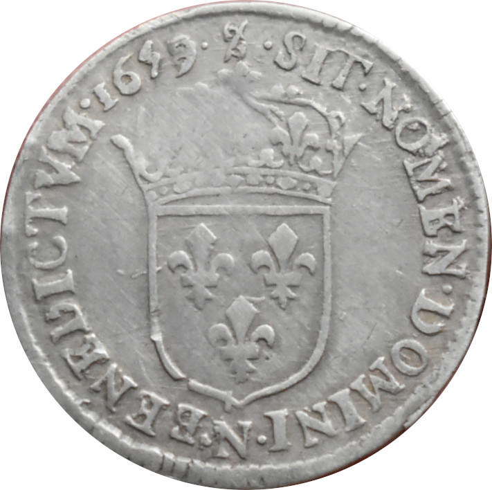 Francúzsko Ľudovít XIV. 1/12 Ecu 1659