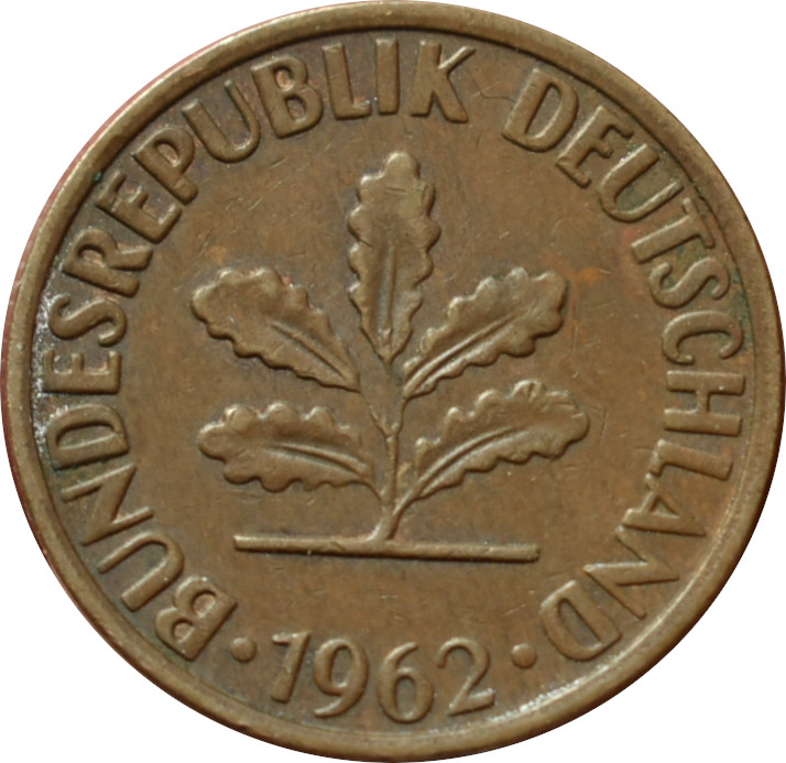 BRD 2 Pfennig 1962 F