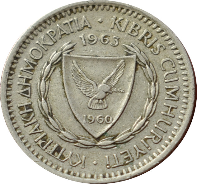 Cyprus 25 Mils 1963