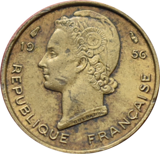 Francúzska západná Afrika 5 Francs 1956