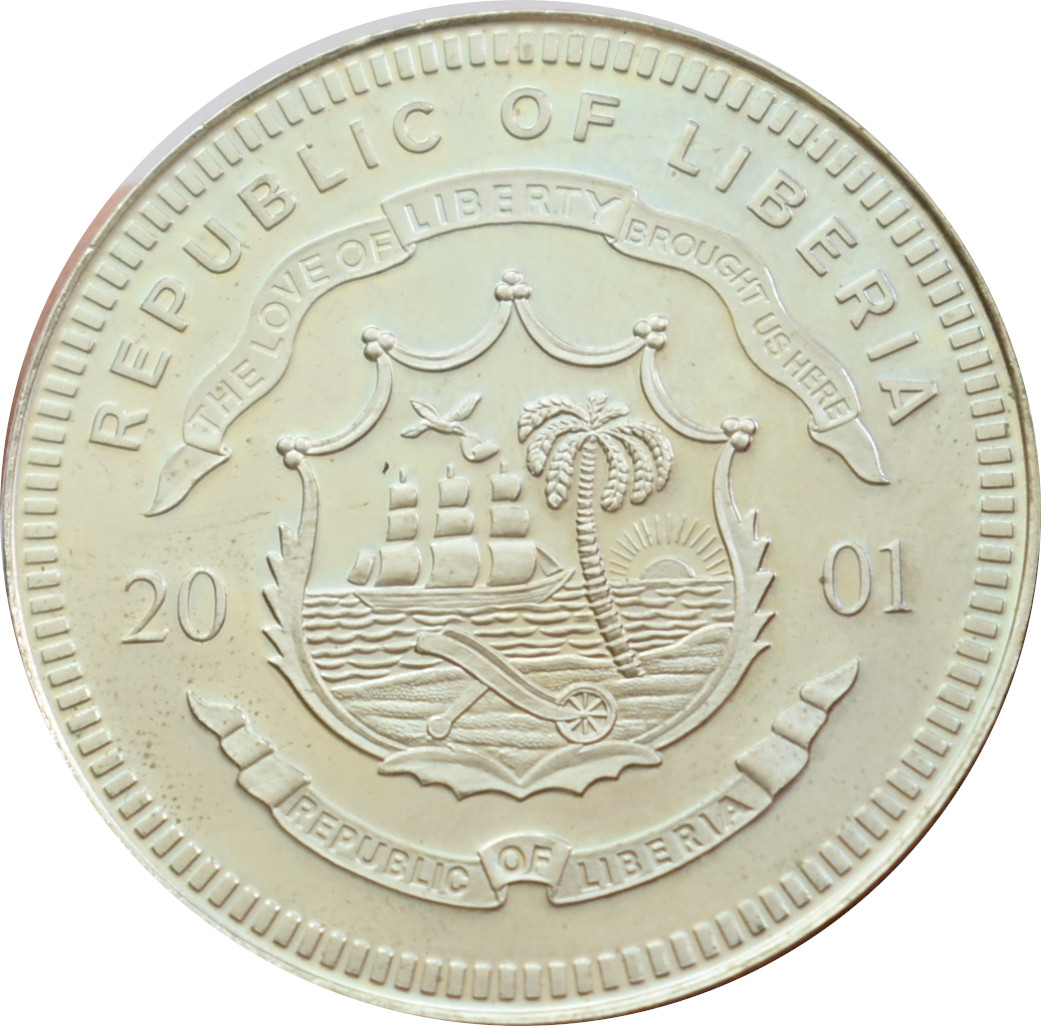 Libéria 5 Dollars 2001