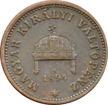 F.J. 1 Fillér 1894 K.B.