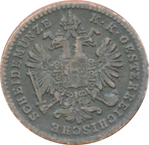 F.J. 1 Kreuzer 1858 A