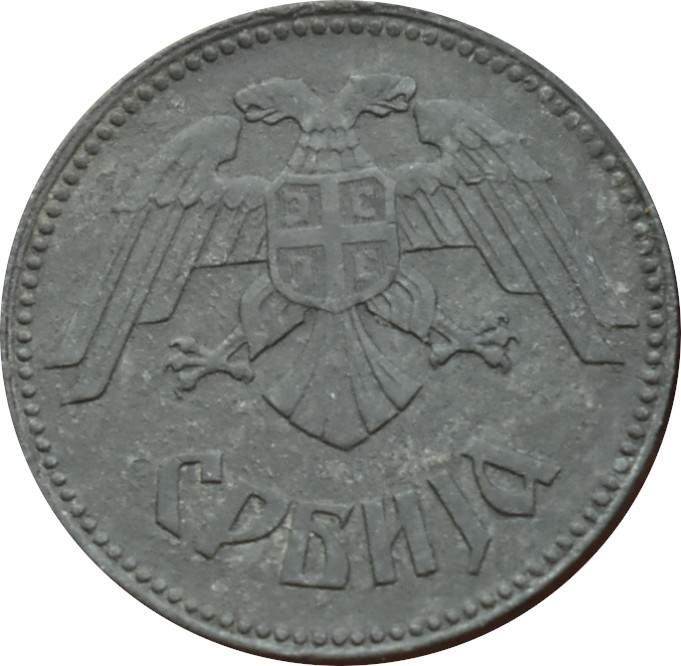 Srbsko 10 Dinara 1943