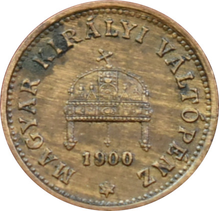 F.J. 1 Fillér 1900 K.B.