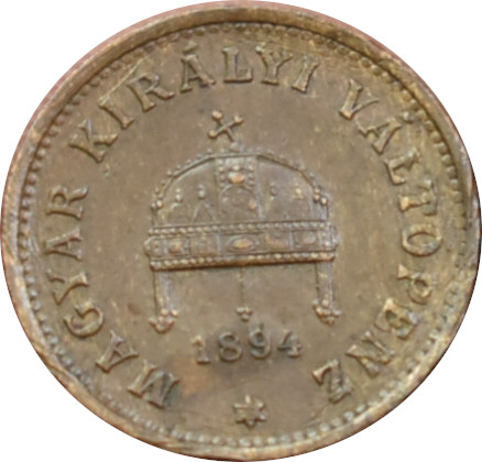 F.J. 1 Fillér 1894 K.B