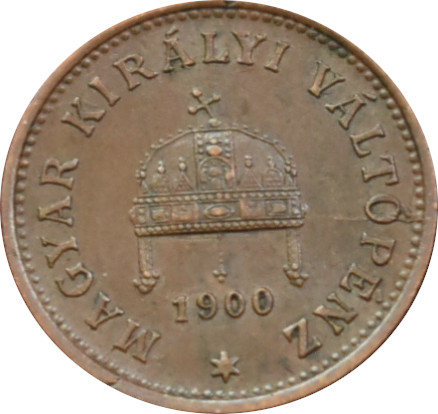 F.J. 1 Fillér 1900 K.B.