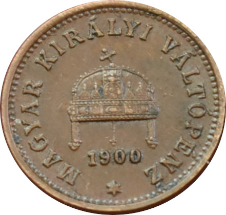 F.J. 1 Fillér 1900 K.B.