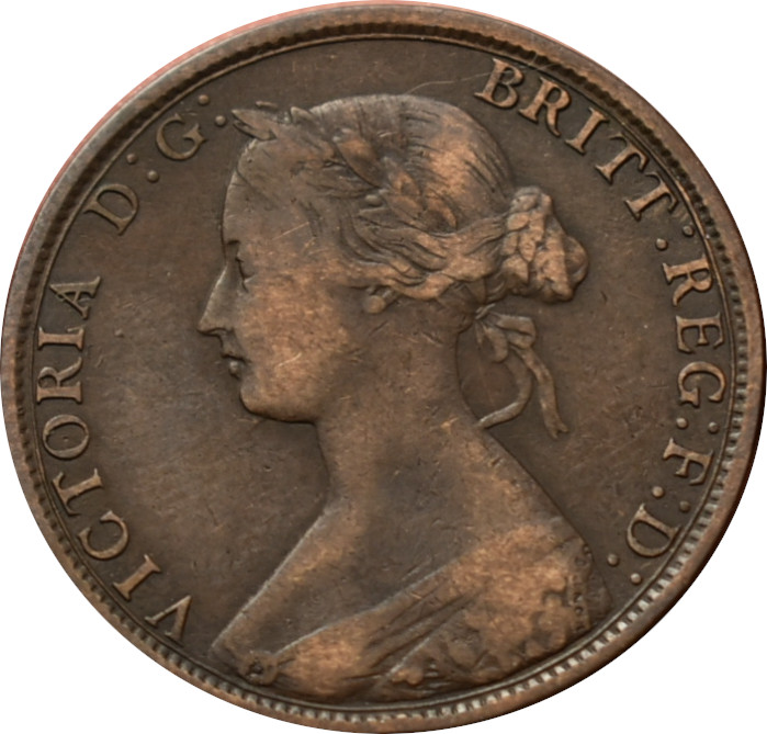 Anglicko 1/2 Penny 1863