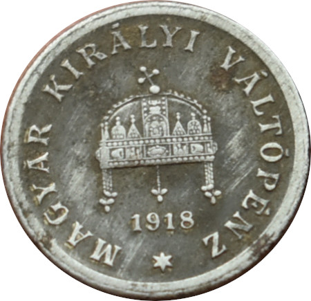 F.J. 2 Fillér 1918 K.B nový typ