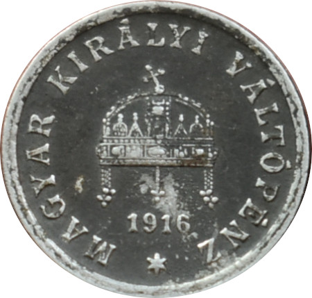 F.J. 2 Fillér 1916 K.B nový typ