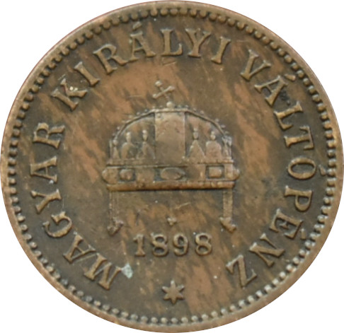F.J. 2 Fillér 1898 K.B.