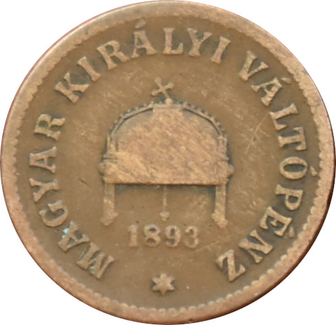F.J. 2 Fillér 1893 K.B