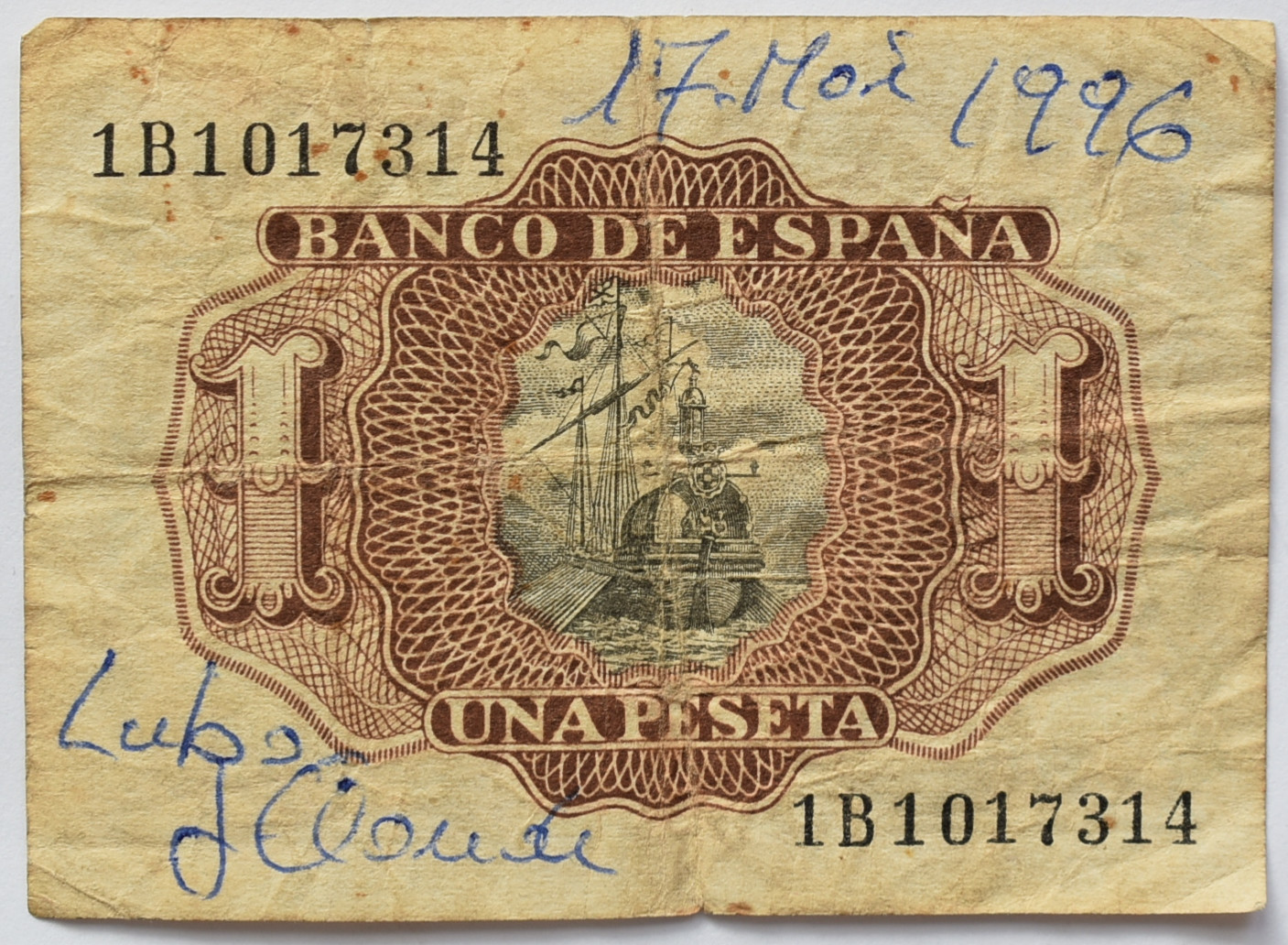 Španielsko 1 Peseta 1953