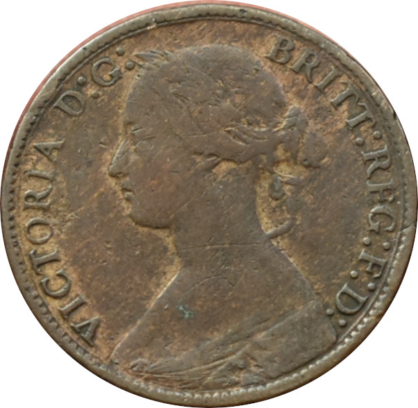 Anglicko 1 Farthing 1868