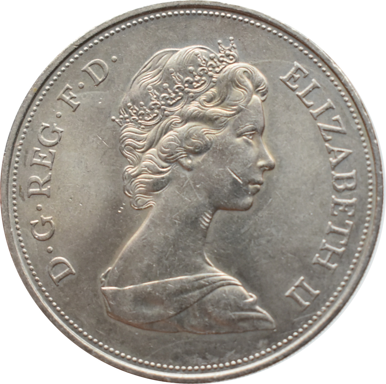 Anglicko 25 Pence 1972