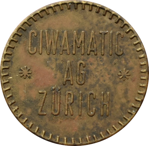 Švajčiarsko žetón Ciwamatic Ag Zürich 