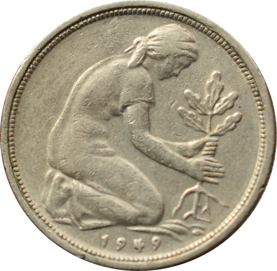 BRD 50 Pfennig 1949 F
