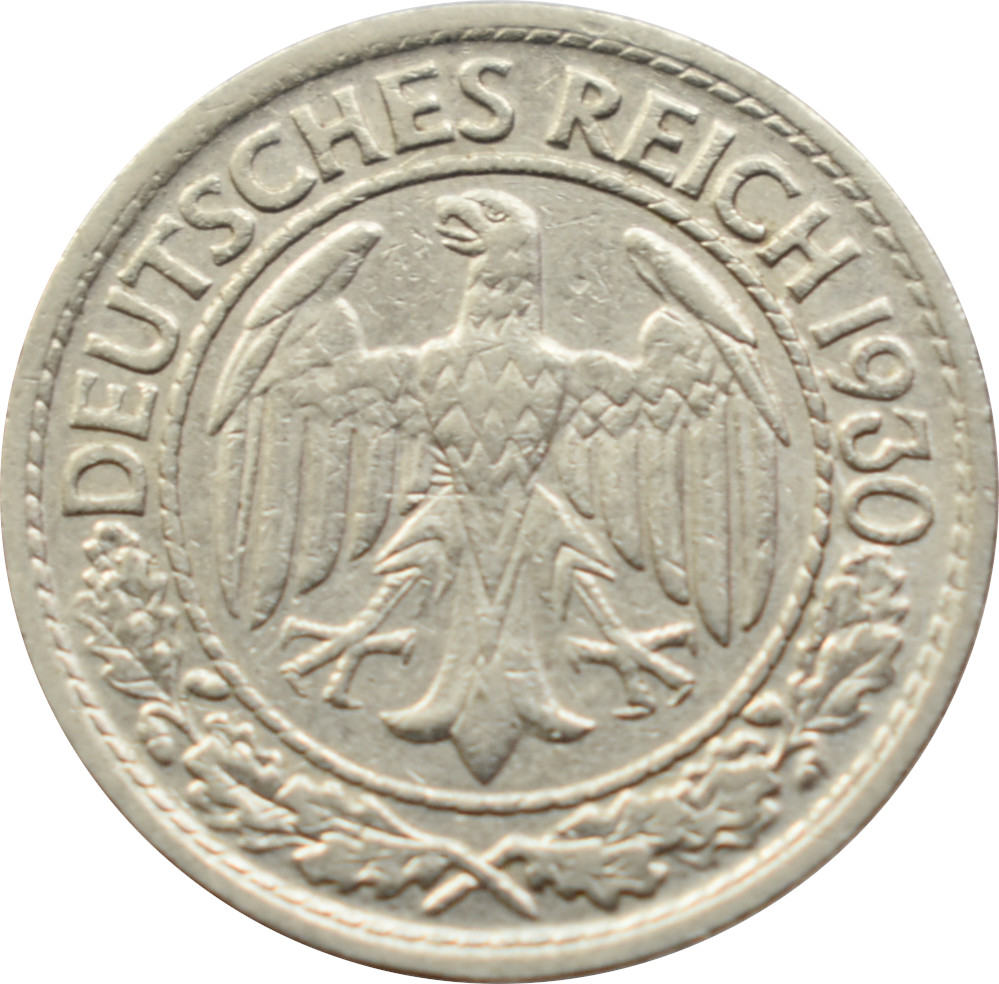 Nemecko - Weimarská republika 50 Reichspfennig 1930 A
