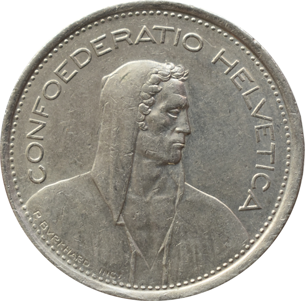 Švajčiarsko 5 Francs 1968
