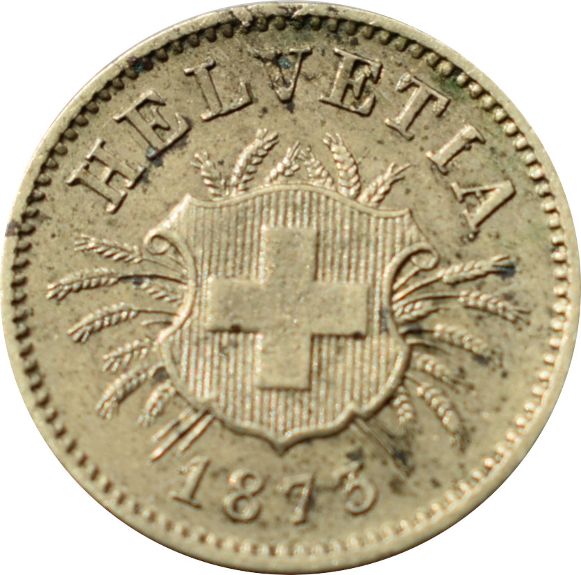 Švajčiarsko 5 Rappen 1873