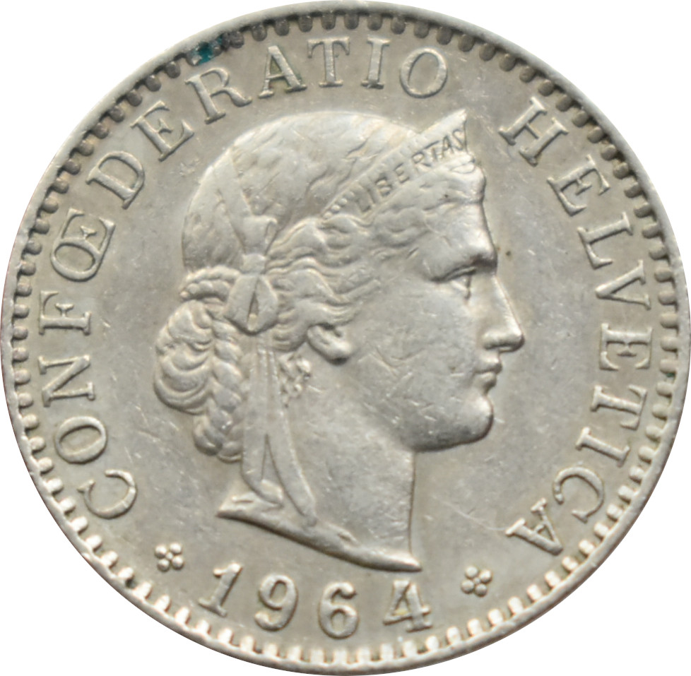 Švajčiarsko 20 Rappen 1964